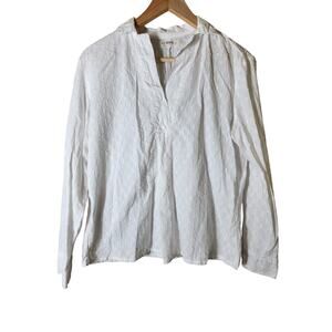 4OUR DREAMERS White Lightweight Pirate V Neck Boho Pullover Top SZ M